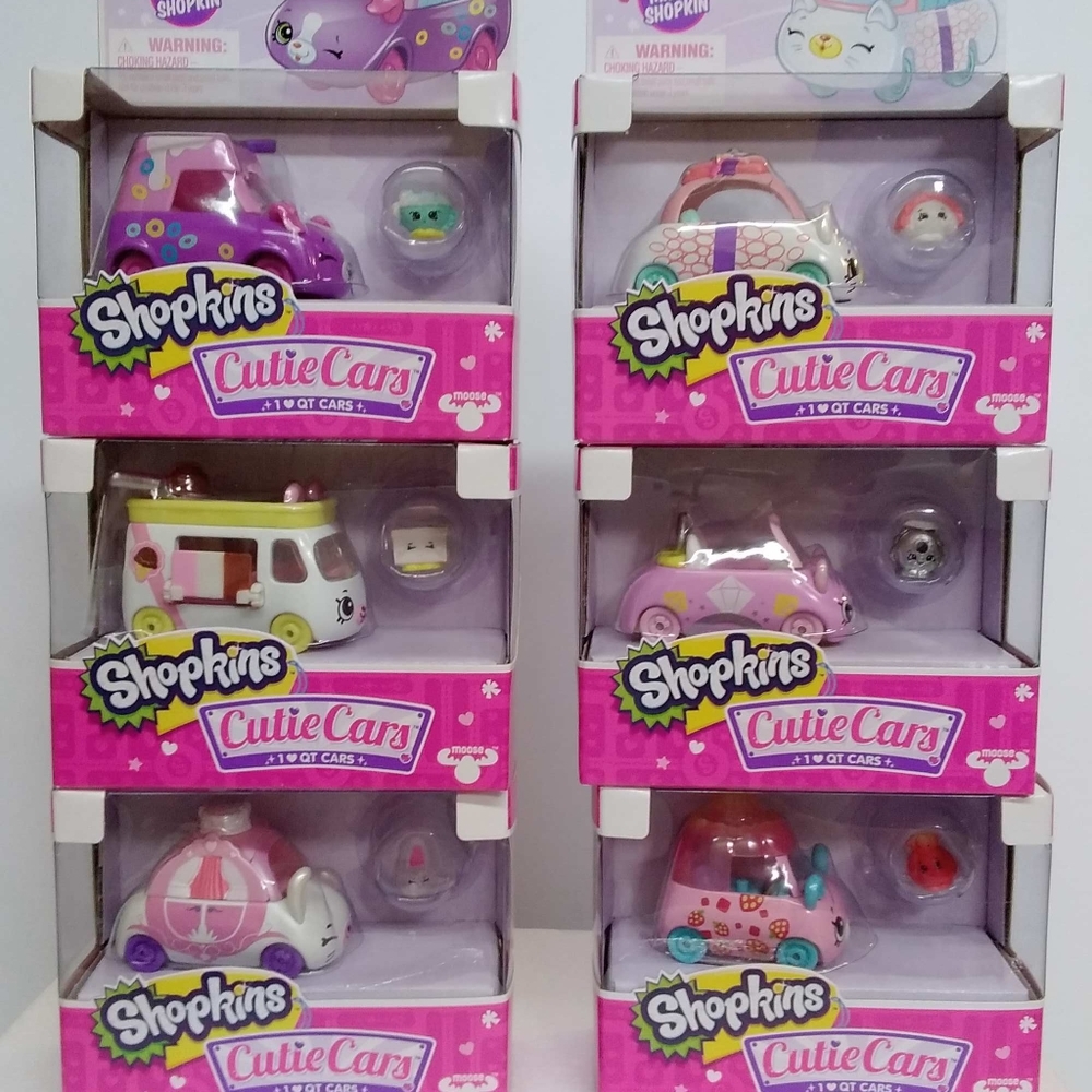 6 Shopkins Cutie Cars
